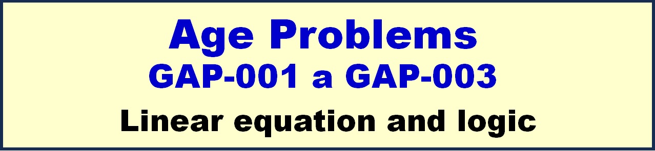 GMAT - Age Problems